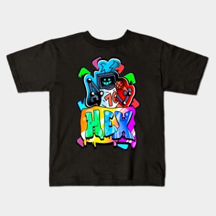 Hex fnf mod character graffiti Kids T-Shirt